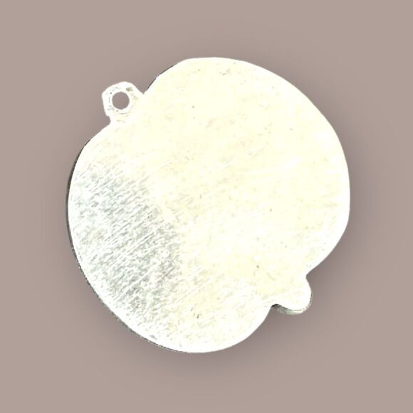 Vintage Silver Oval Pendant with raised swirl designs - Picture 6 of 10